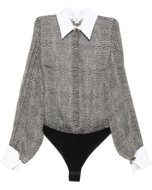 Elisabetta Franchi シャツボディスーツ - グレー