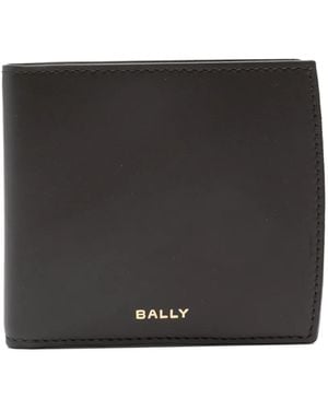 Bally Portefeuille En Cuir Deco À Plaque Logo - Noir