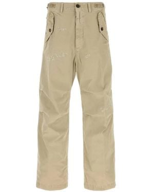 DSquared² Pantalon De Tailleur À Broderies - Natural