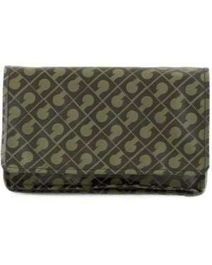 Gherardini Kosmetiktasche Mit Logo-Print - Grau