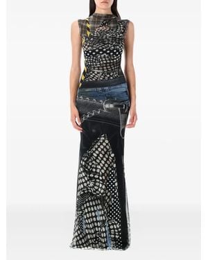 OTTOLINGER Printed Maxi Dress - Black