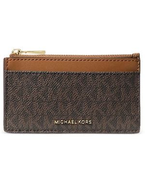Michael Kors Monogram Zip Wallet - Brown