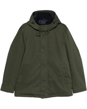 Fay Kapuzenjacke Mit Kragen - Grün