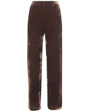 BIANCO LEVRIN Velvet trousers - Braun