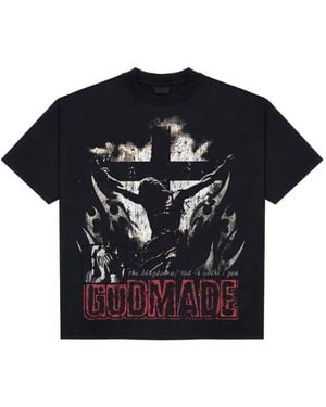GODMADE T-Shirt Mit Grafischem Print - Schwarz