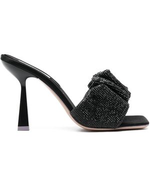 Sebastian Milano 95Mm Leather Sandals - Black