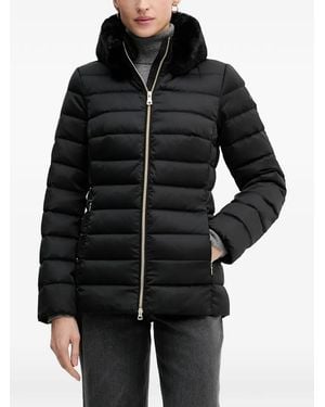 Geox Bettanie Textured-Trim Quilted Jacket - Black
