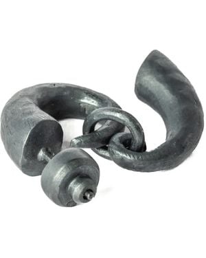 Parts Of 4 Little Horn Pendant Earring - Black