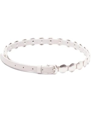Golden Goose Studded Belt - White
