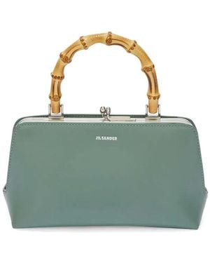 Jil Sander Goji Bamboo ハンドバッグ ミニ - グリーン