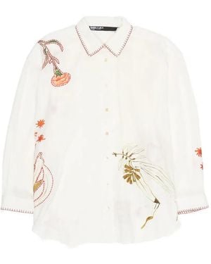 Bimba Y Lola Floral-Print Shirt - White