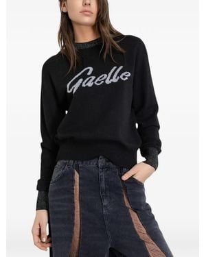 Gaelle ロゴ セーター - ブラック