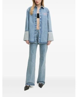 Moschino High-Waisted Flared Jeans - Blue