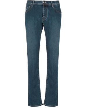 Jacob Cohen Jeans Mit Kontrastnähten - Blau
