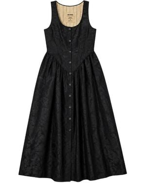 Uma Wang Ashel Jacquard-Pattern Dress - Black