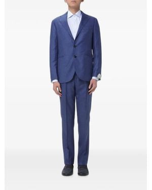 Luigi Borrelli Napoli Single-Breasted Wool Suit - Blue