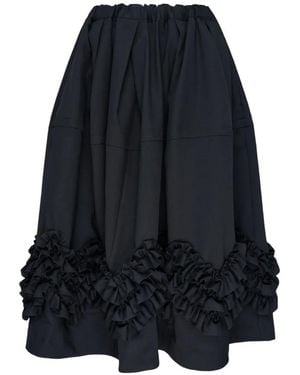 Comme des Garçons Ruffled Tiered Maxi Skirt - Blue