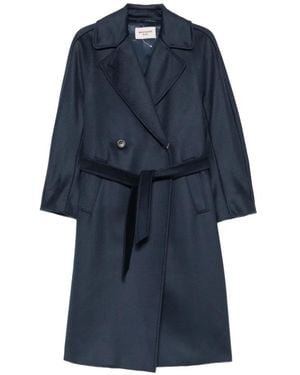 Weekend by Maxmara Belted Wrap Coat - Blue