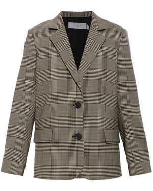 IRO Check-Pattern Blazer - Grey