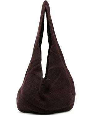 AYA MUSE Sol Ribbed Shoulder Bag - Black