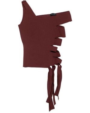 Mugler カットアウト ワンショルダートップ - レッド
