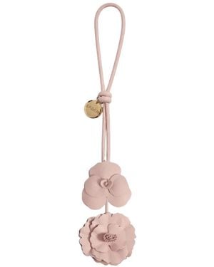 Erdem Flower Leather Charm - Roze