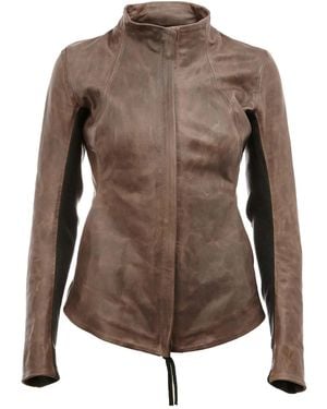 Boris Bidjan Saberi Zipped Fitted Jacket - Marrone