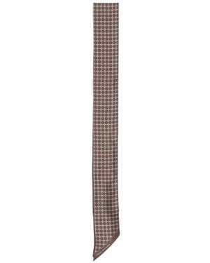 Tagliatore Geometric-Print Scarf - White