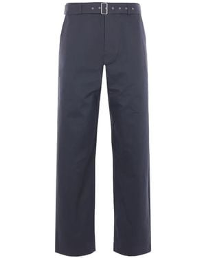 Maison Kitsuné Belt-Fastening Trousers - Blue