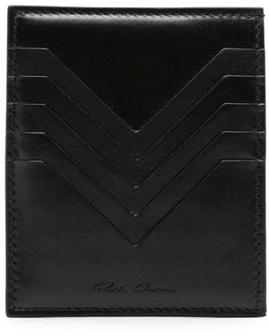 Rick Owens Square Leather Card Holder - Black