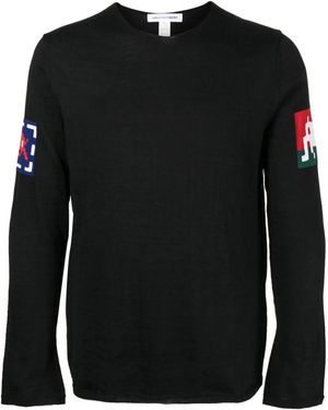 Comme des Garçons インターシャニット セーター - ブラック