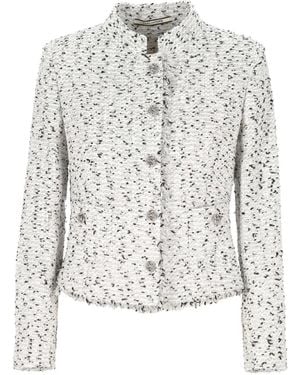 Tagliatore Fringed Buttoned Jacket - White