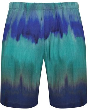 Amir Slama Tie Dye-Print Shorts - Blue