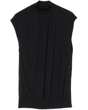3.1 Phillip Lim T-Shirt mit Stehkragen - Schwarz