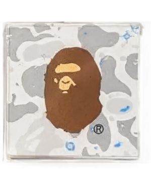 A Bathing Ape Space Camo Keychain - White