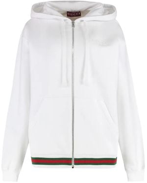 Gucci Full-Zip Hoodie - White