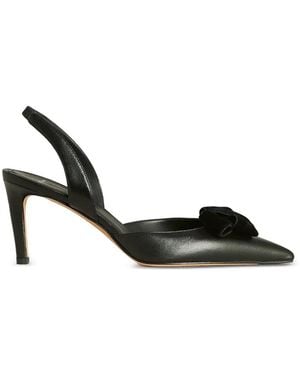 Kiton Bow-Detail Slingback Court Shoes - Black