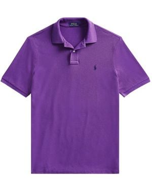 Polo Ralph Lauren Logo-Embroidered Piqué Polo Shirt - Purple