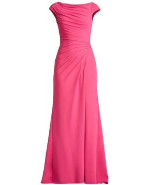 Tadashi Shoji Draped Slit Dress - Pink