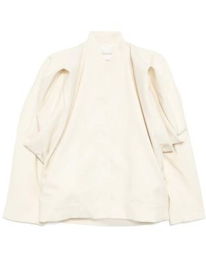 Litkovskaya Veste En Laine À Manches À Fleurs - Blanc