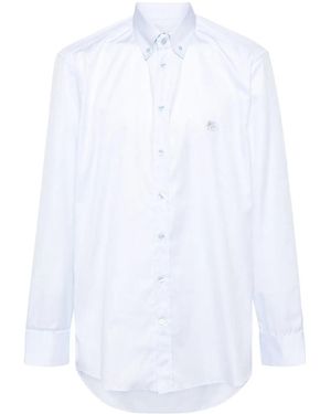 Etro Hemd Aus Paisley-Jacquard - Weiß