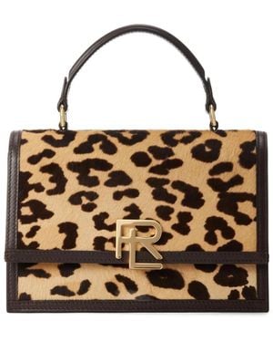 Ralph Lauren Borsa A Tracolla Rl Leopardata - Metallizzato