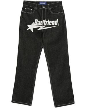 Badfriend Logo-Detail Five-Pocket Jeans - Black
