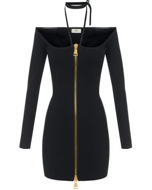Elisabetta Franchi Short Dresses - Black