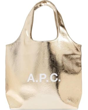 A.P.C. Ninon Metallic Tote Bag - Natural