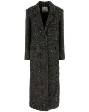 Isabel Marant Ealine Mantel Mit Fischgrätenmuster - Schwarz