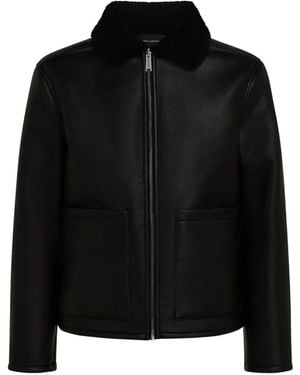 KARL LAGERFELD Faux-Shearling Reversible Jacket - Black