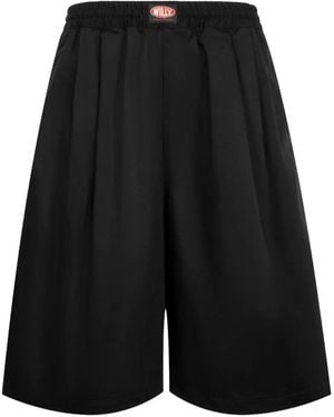 Willy Chavarria Orale Pleated Shorts - Black