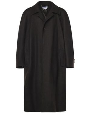 Hed Mayner Notched-Lapel Single-Breasted Coat - Black