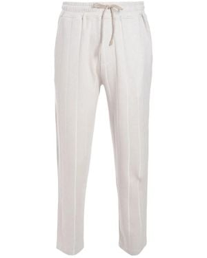 Eleventy Ribbed Track Trousers - Grey